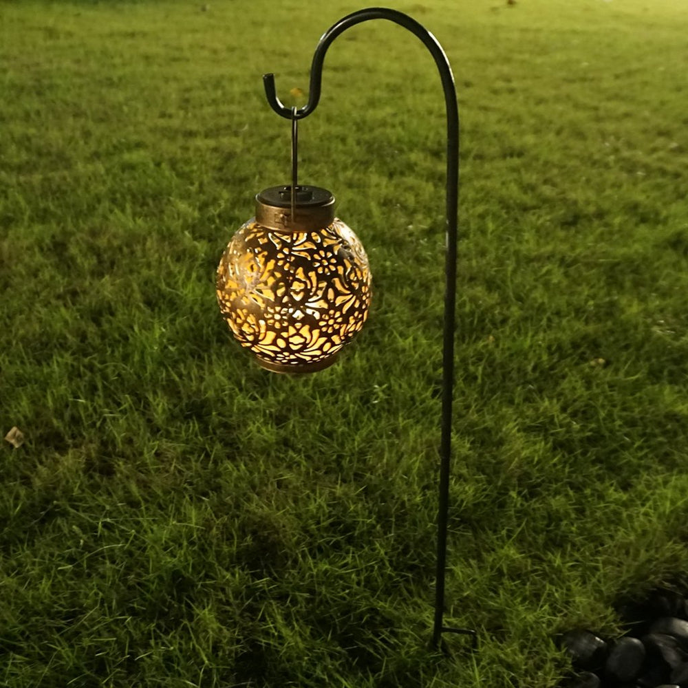EXCMARK Shepherd Hook with flower pots hanging