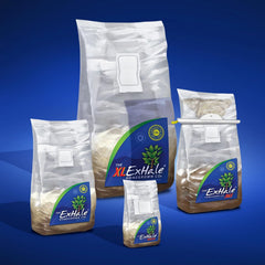 Exhale CO2 Grow Bag in a grow tent with plants around it