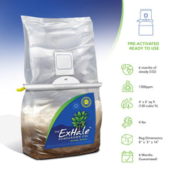Exhale CO2 Grow Bag side view showing packaging details