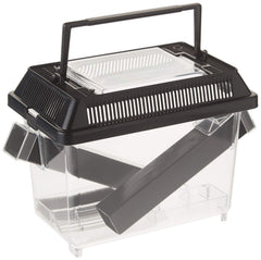 Exo Terra Cricket Pen Small front view with food dish and water bowl