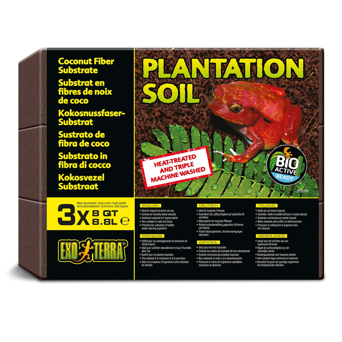 Exo Terra Plantation Soil 8 Quarts pack front view