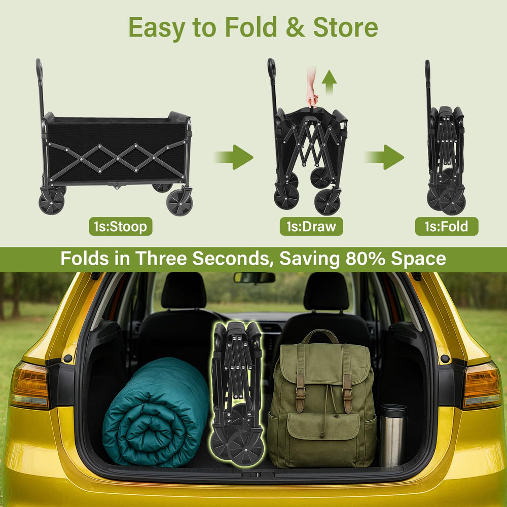 Exovyn Collapsible Wagon Cart in a camping setting