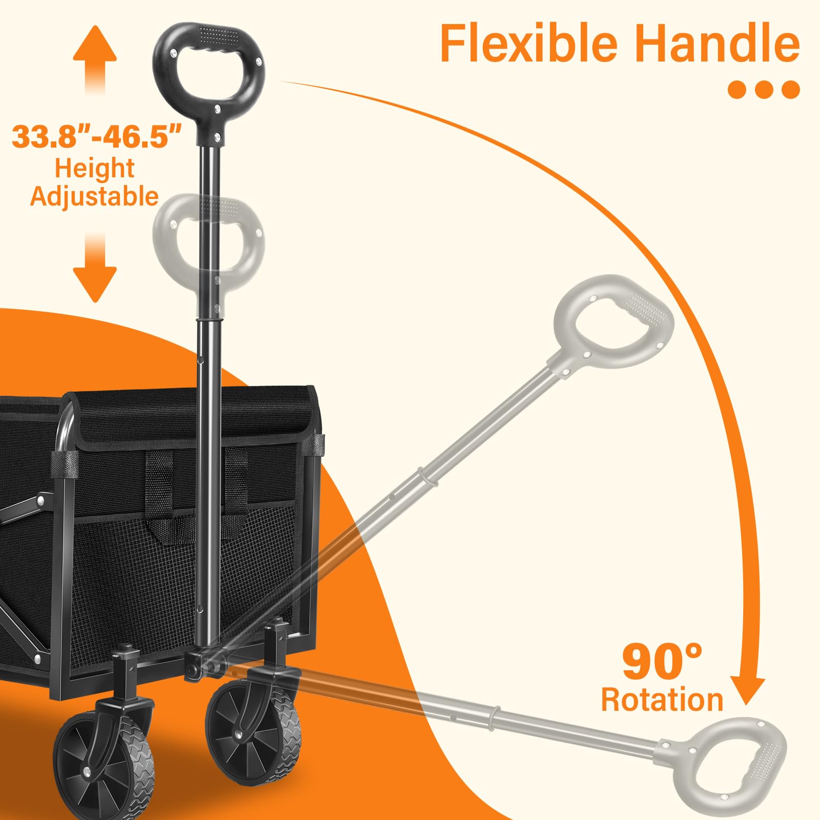 Exovyn Foldable Wagon Cart loaded with garden tools