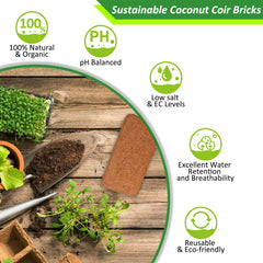 Expanded Riare coco coir brick with soil