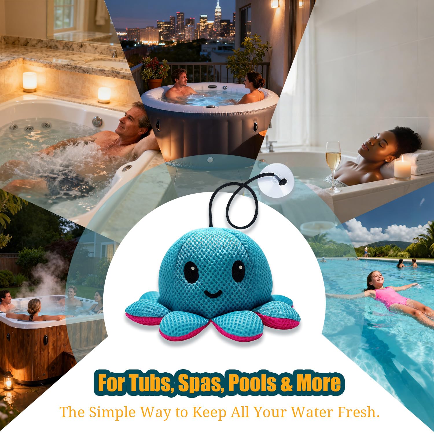 Exqusdy Hot Tub Scum Absorber packaging