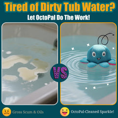 Exqusdy octopus sponge in a hot tub absorbing oils