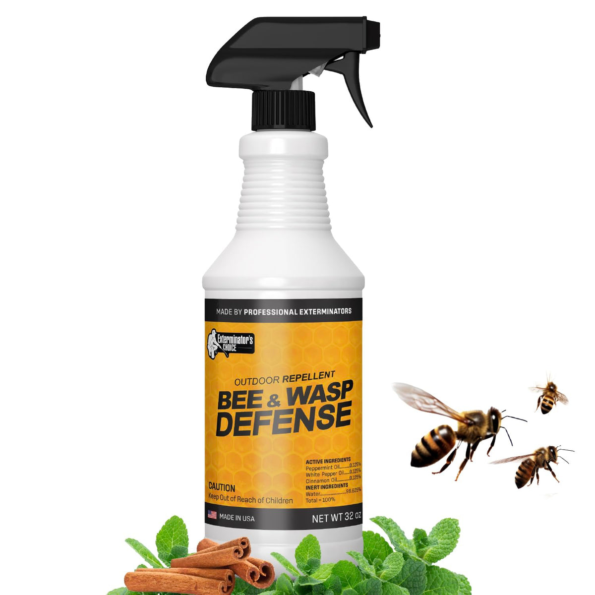 Exterminators Choice 32 Oz Bee Spray front view with aerosol nozzle
