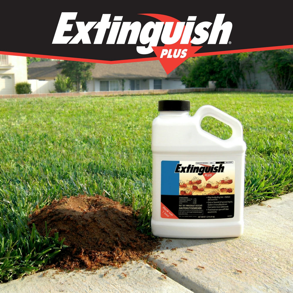 Extinguish Plus Fire Ant Bait granules being spread