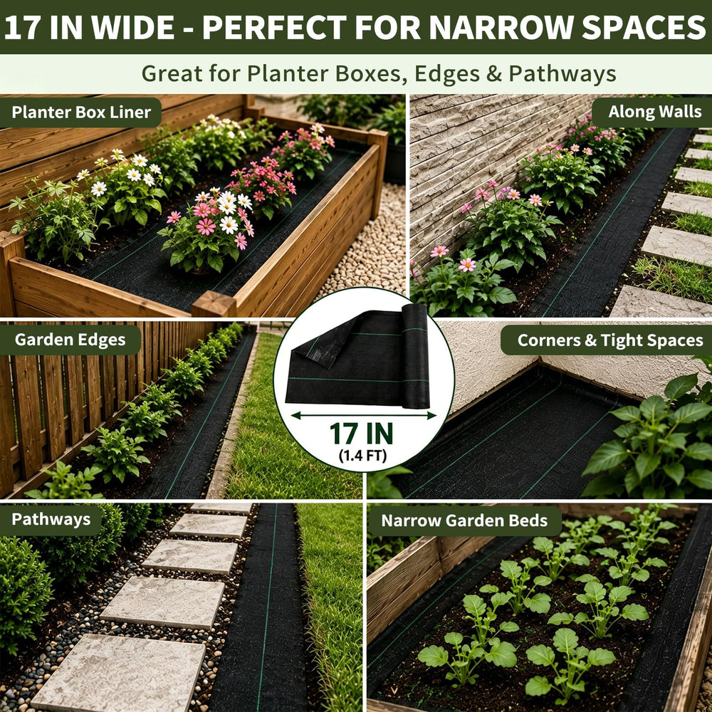 EXTRAEASY Landscape Fabric in a narrow vegetable garden