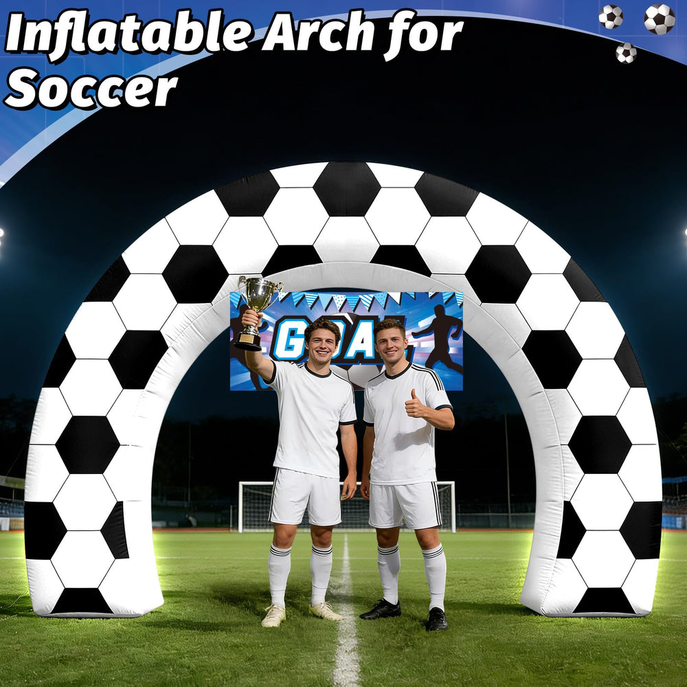 Eyourlife inflatable soccer arch with storage bag and accessories