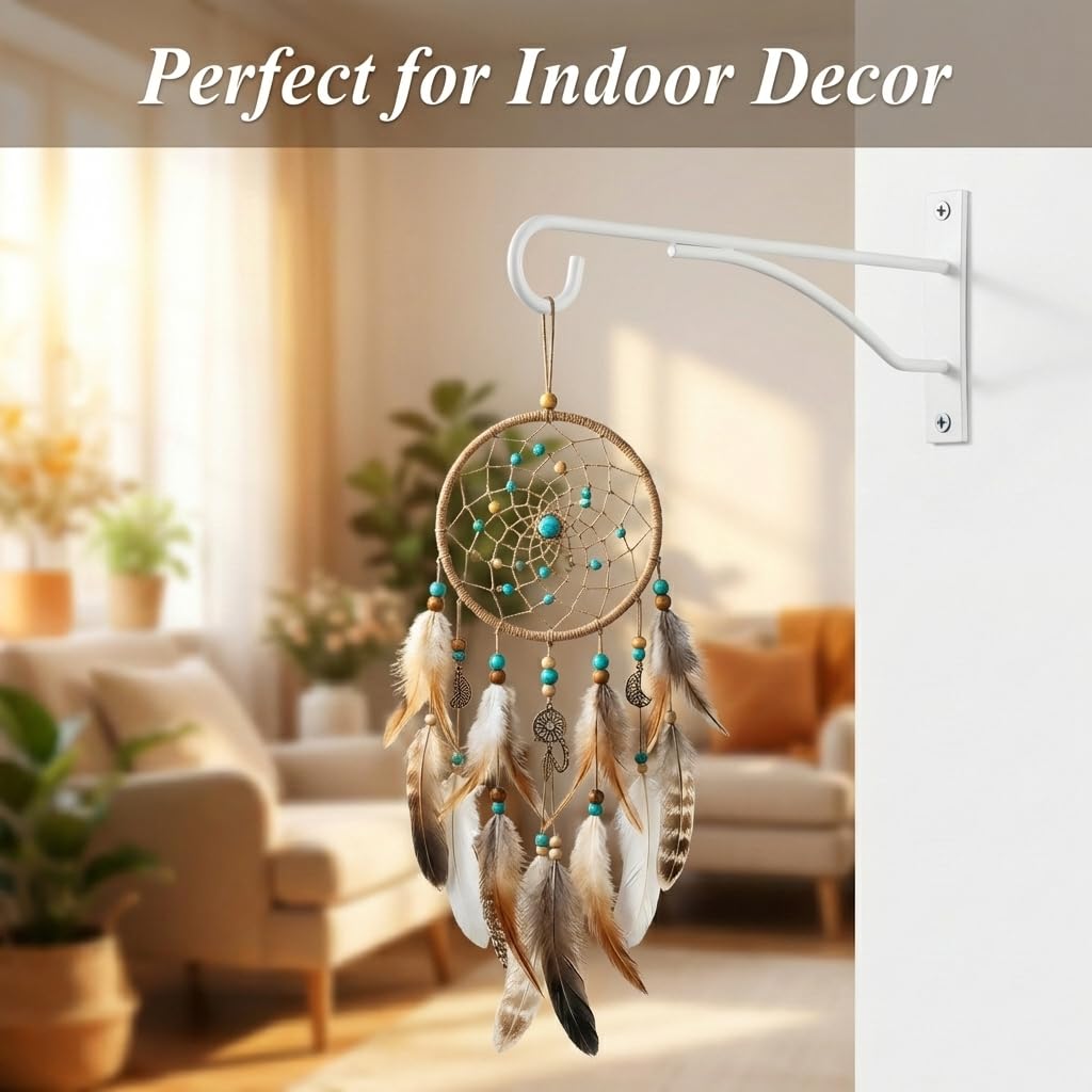Eyrosa 8-inch plant hanger installed indoors with string lights