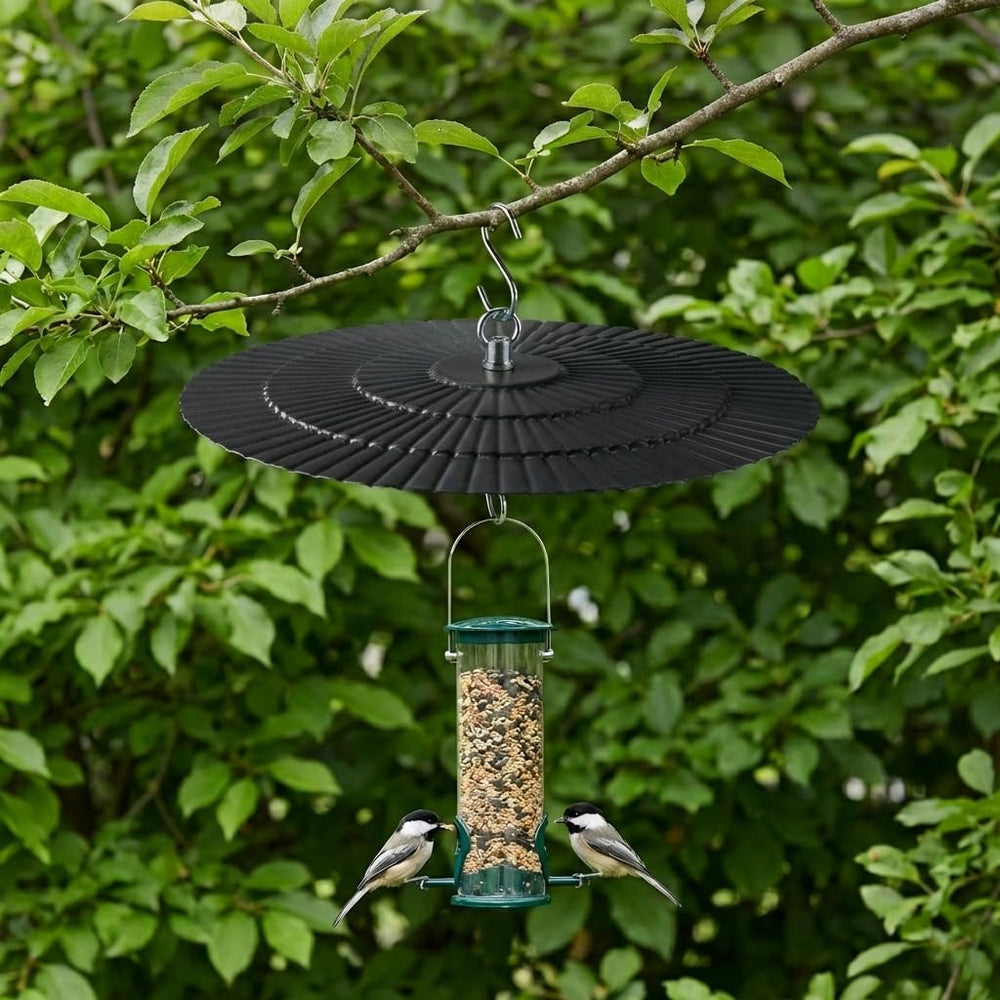 Eyrosa Bird Feeder Rain Guard side view with mounting kit