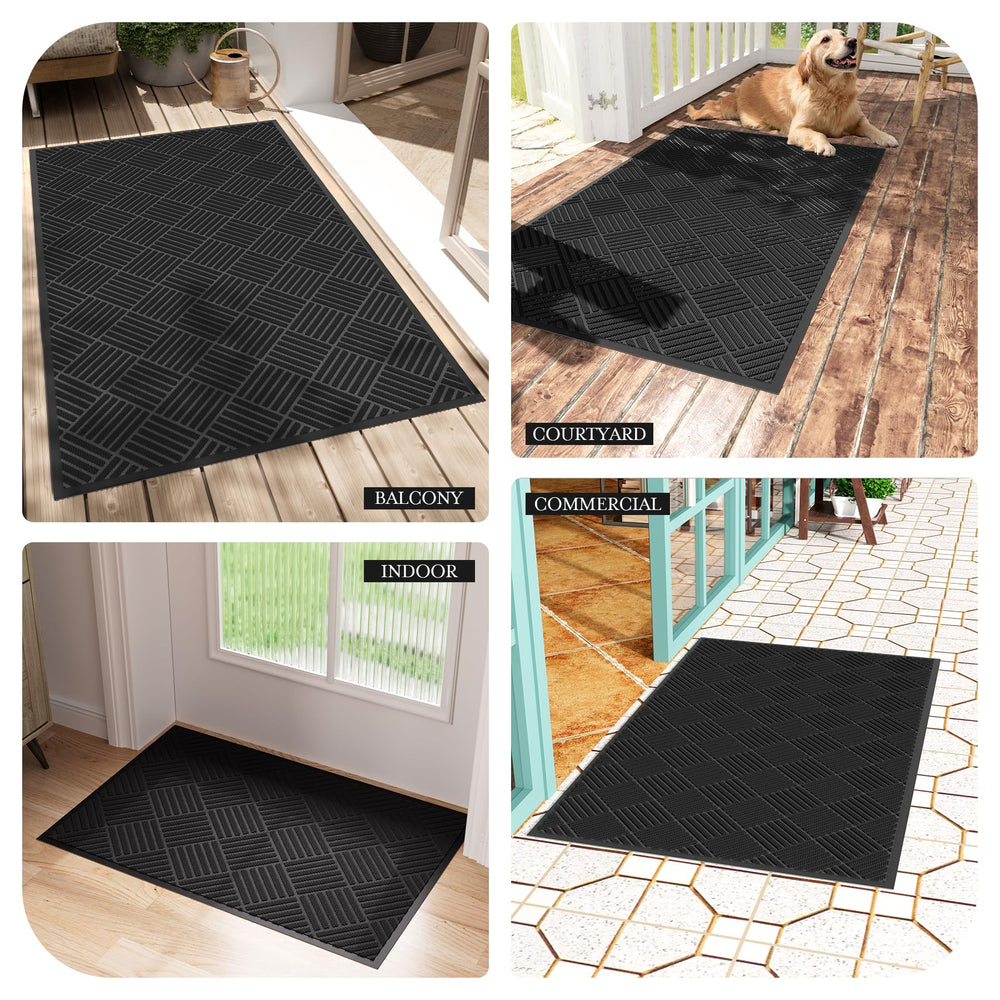 EZ2LIVE doormat on a patio with foot traffic