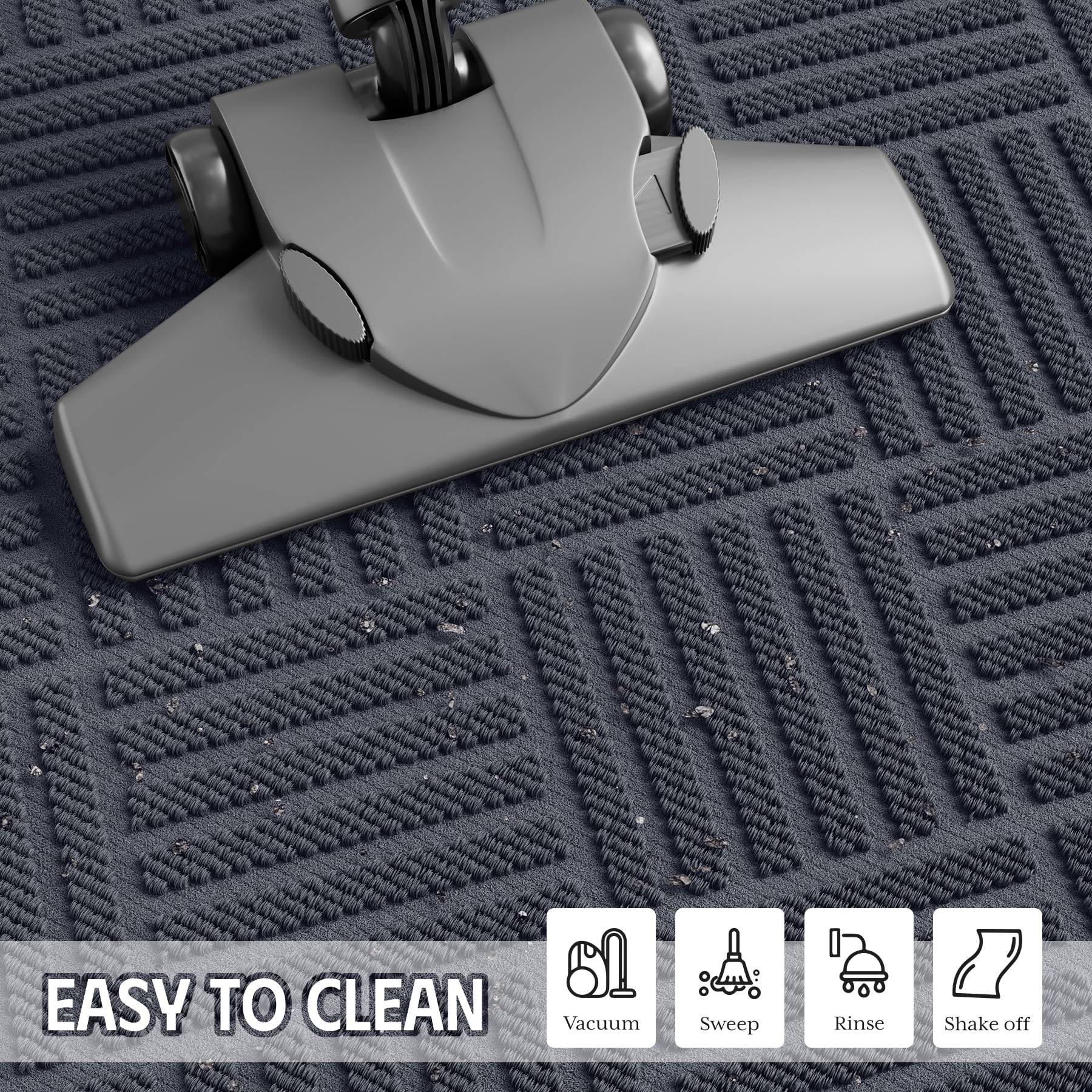 EZ2LIVE doormat showing dirt absorbent grooves