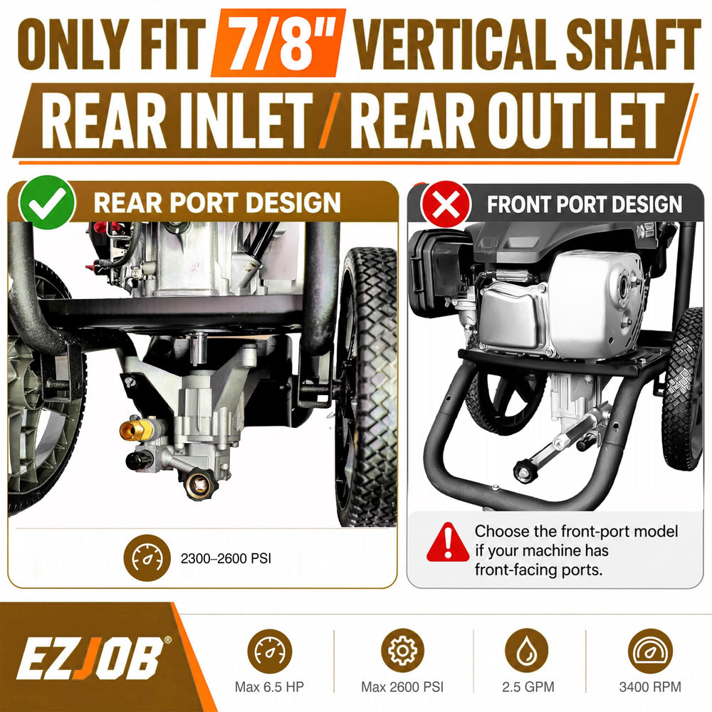 EZJOB pressure washer pump packaging