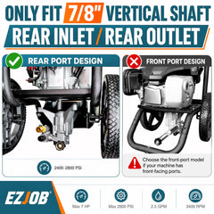 EZJOB Pressure Washer Pump Replacement connectors