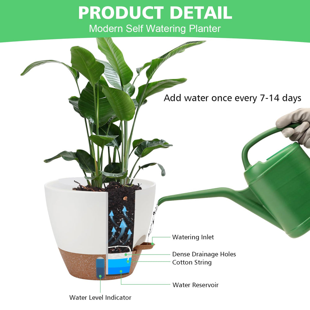 Ezmixcoop large plastic planters with drainage holes