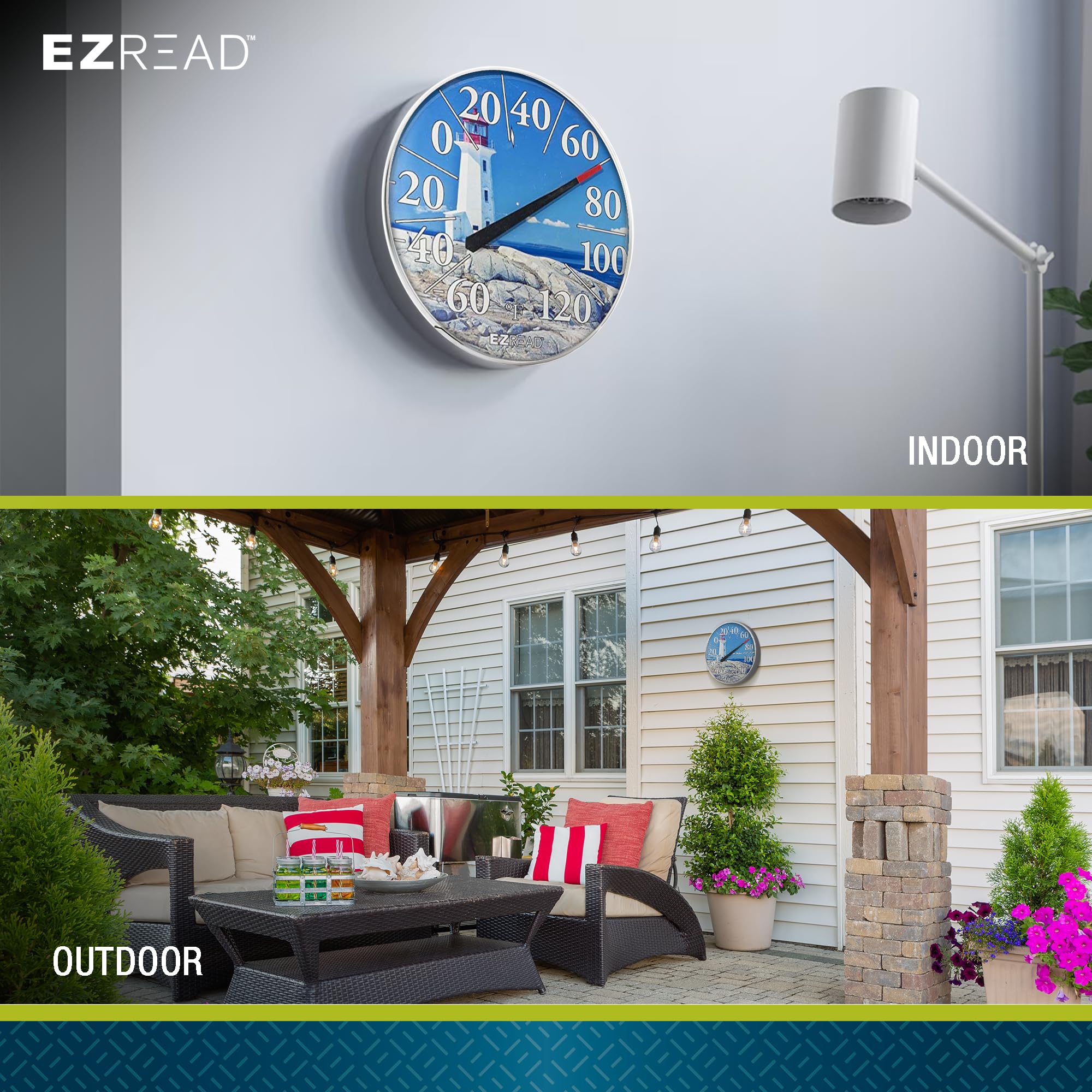 EZREAD Dial Thermometer showing live temperature readings