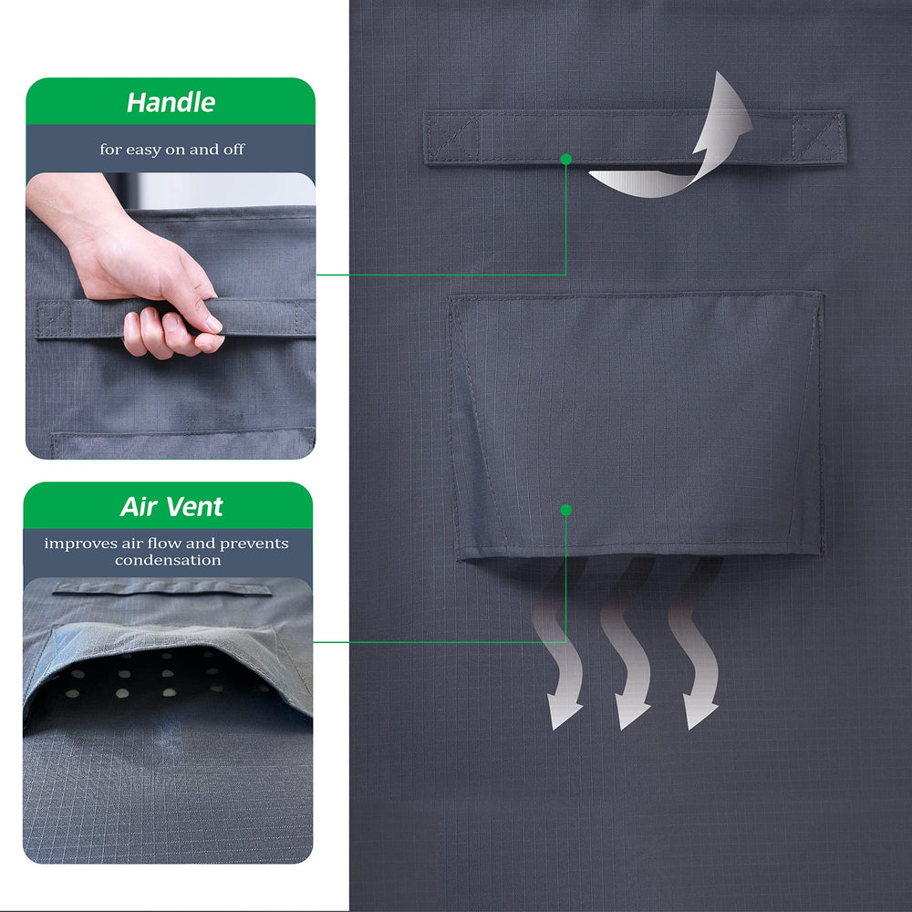 F&J Outdoors Grey Patio Chair Cover in storage bag