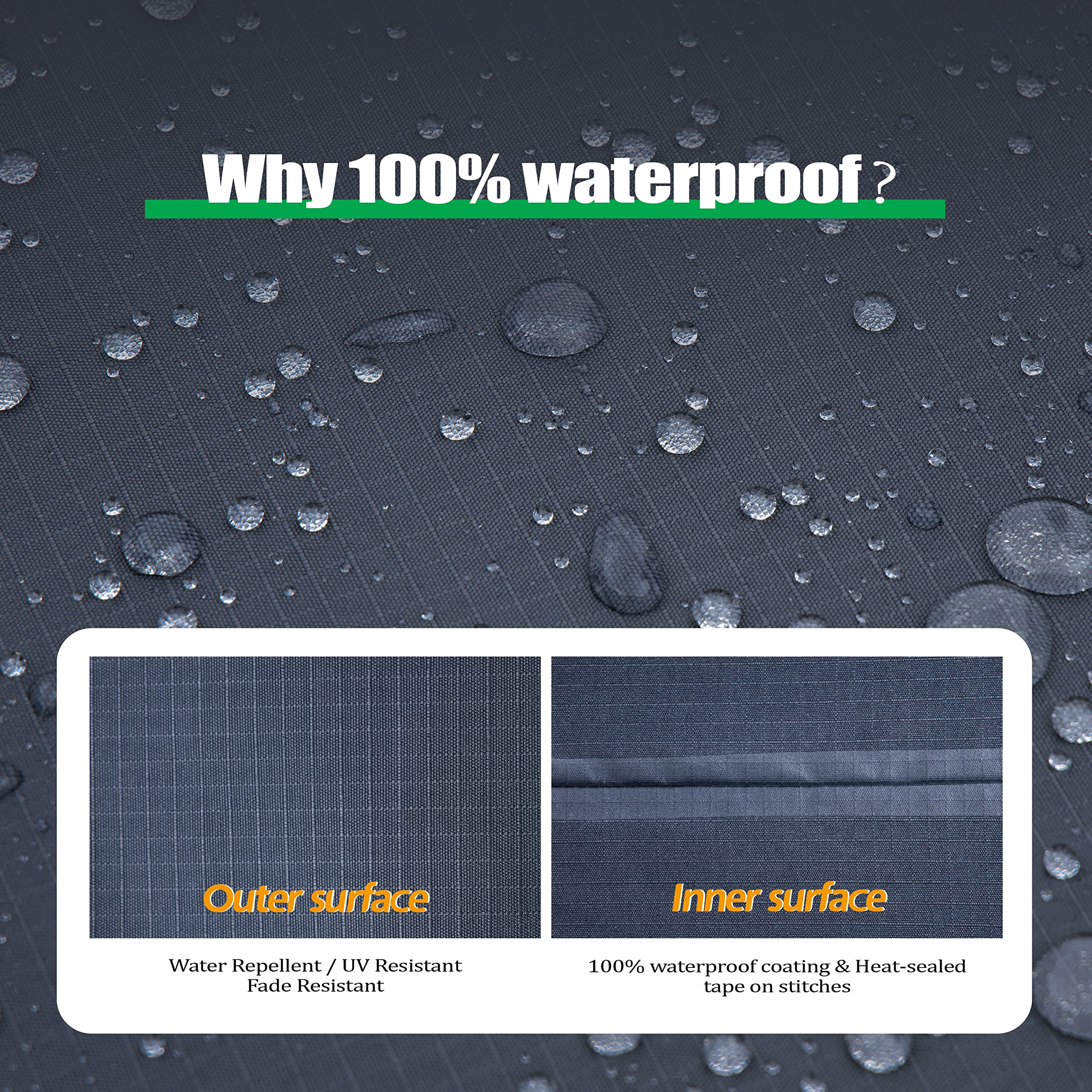 F&J Outdoors Grey Patio Chair Cover installation process