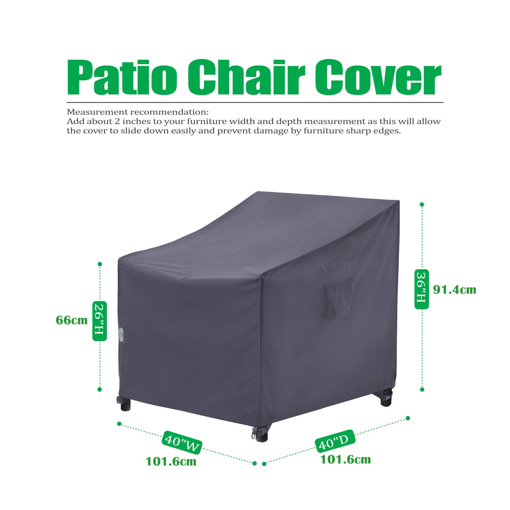 F&J Outdoors Grey Patio Chair Cover side view