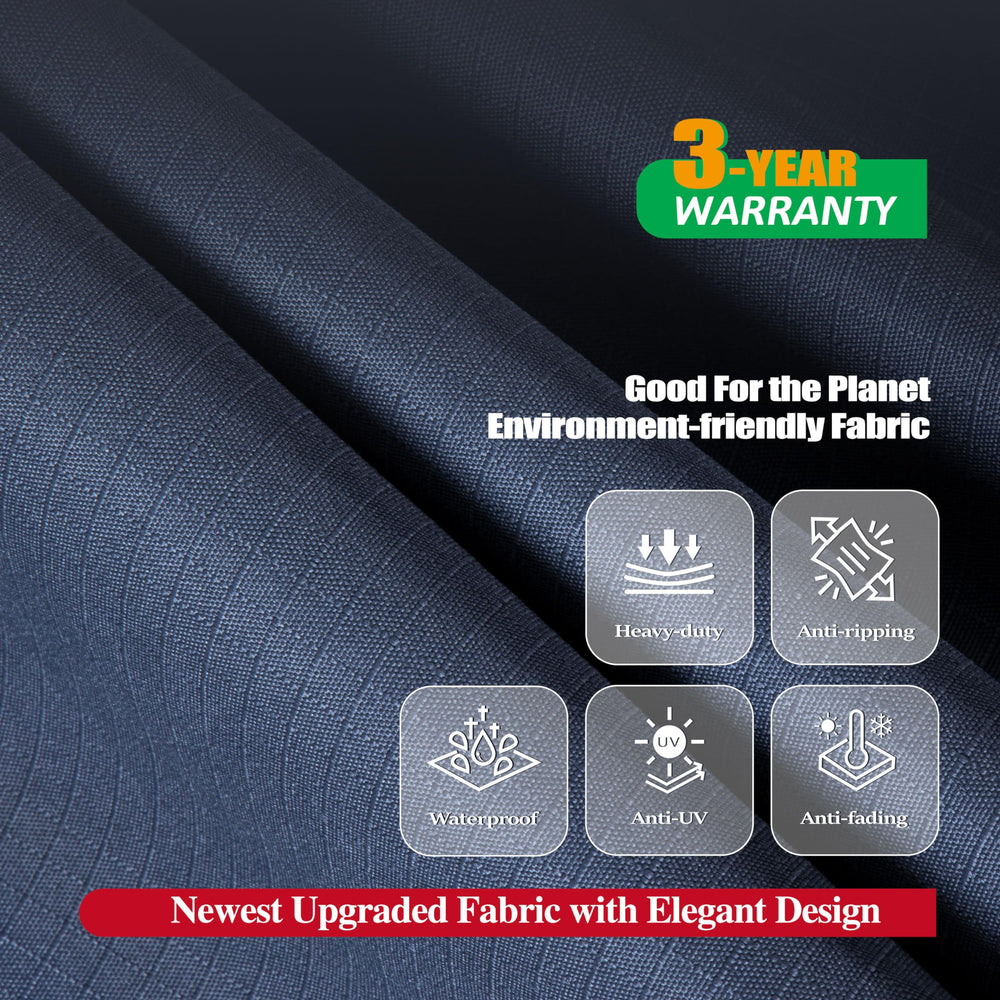 F&J Outdoors Grey Patio Chair Cover with adjustable straps