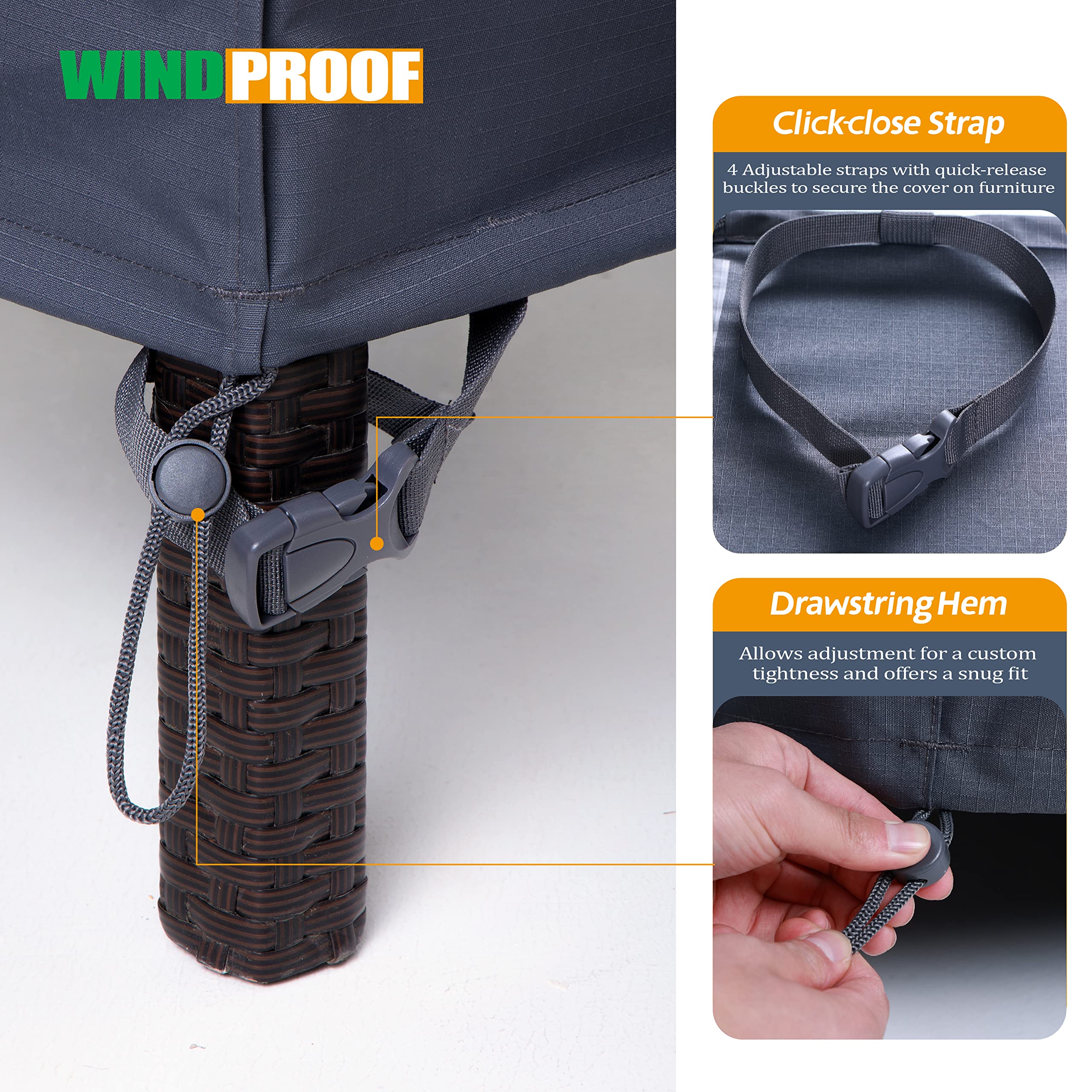F&J Outdoors patio chair cover with air vents
