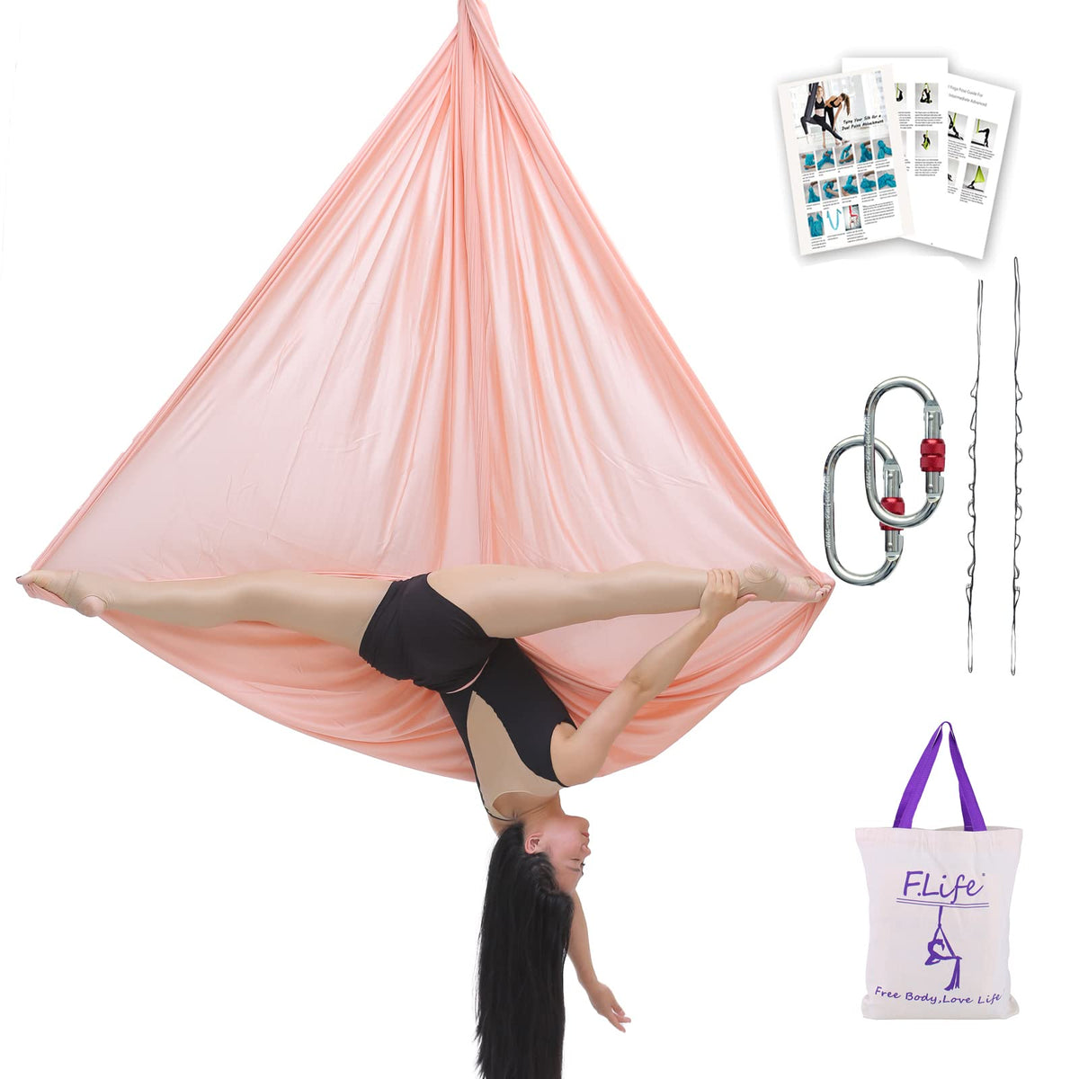 F.Life Aerial Yoga Hammock 5.5 yards in champagne colour