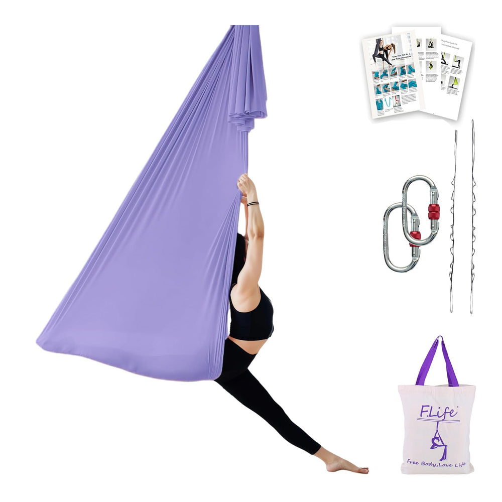 F.Life Aerial Yoga Hammock 5.5 yards in lavender colour