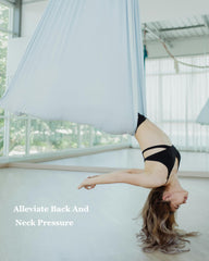 F.Life Aerial Yoga Hammock setup with steel carabiners