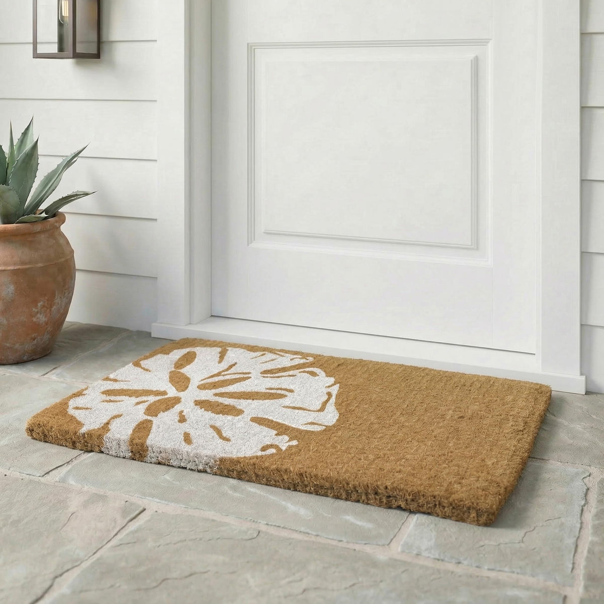 FAB HAB Extra Thick Doormat front view, Sand Dollar colour