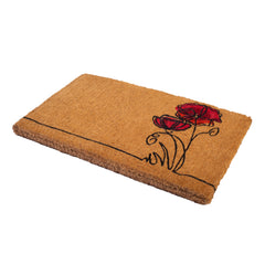 FAB HAB Floral Extra Thick Doormat placed at an entryway