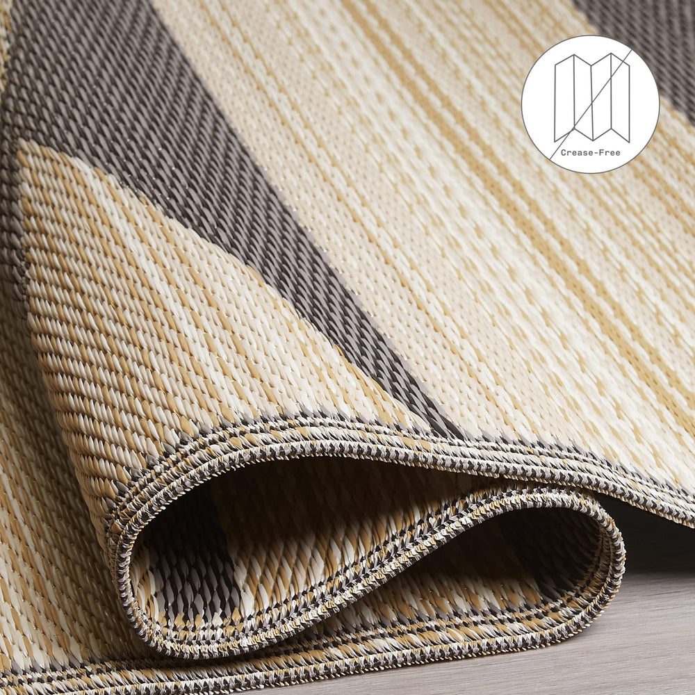 FAB HAB Outdoor Rug 3' x 5' showing reversible design