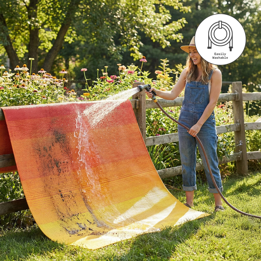 FAB HAB Outdoor Rug Big Sur - Sunset detail of texture