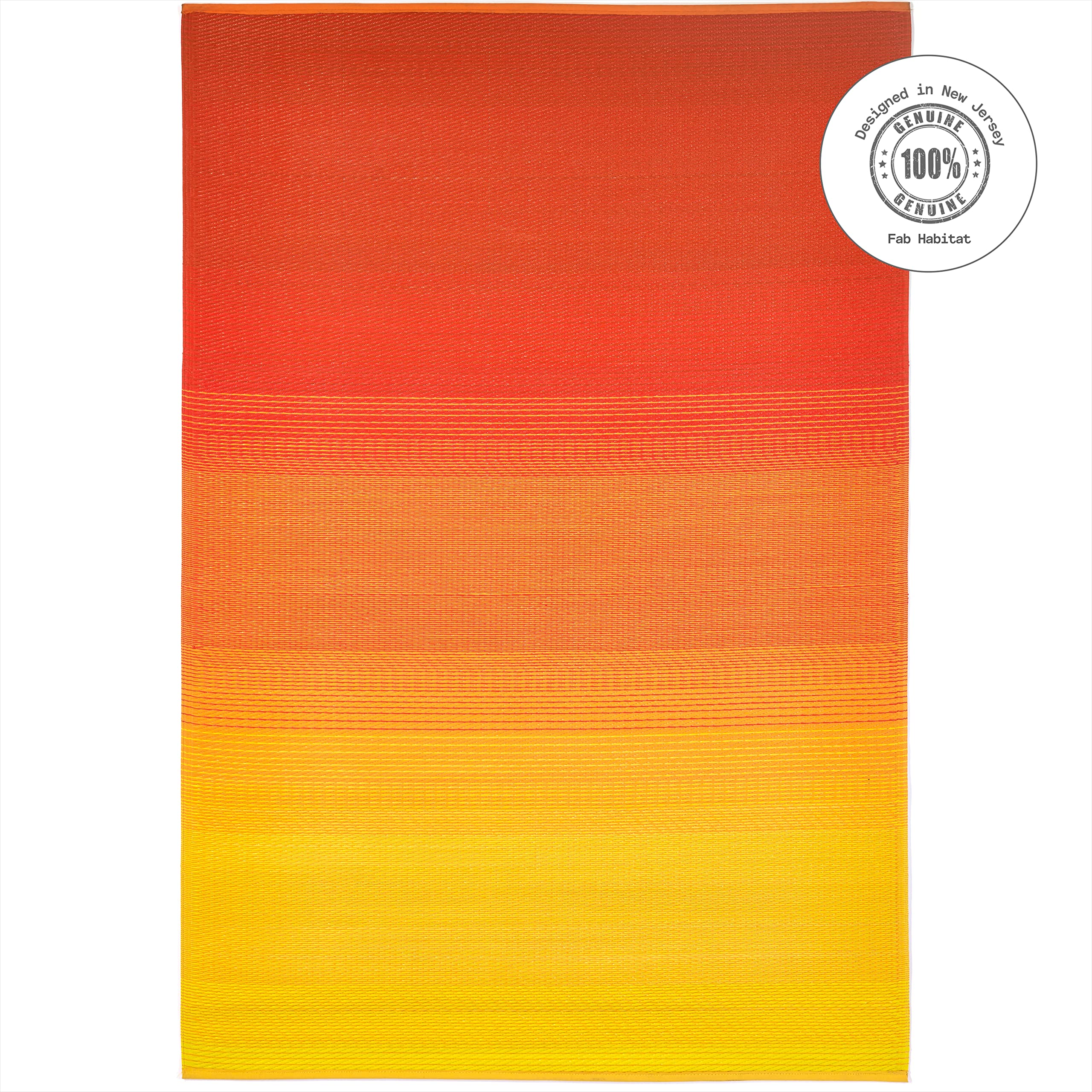 FAB HAB Outdoor Rug Big Sur - Sunset rolled for storage