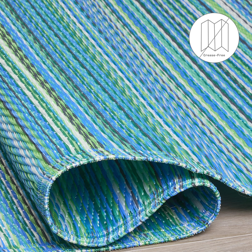 FAB HAB Outdoor Rug displayed in a garden setting