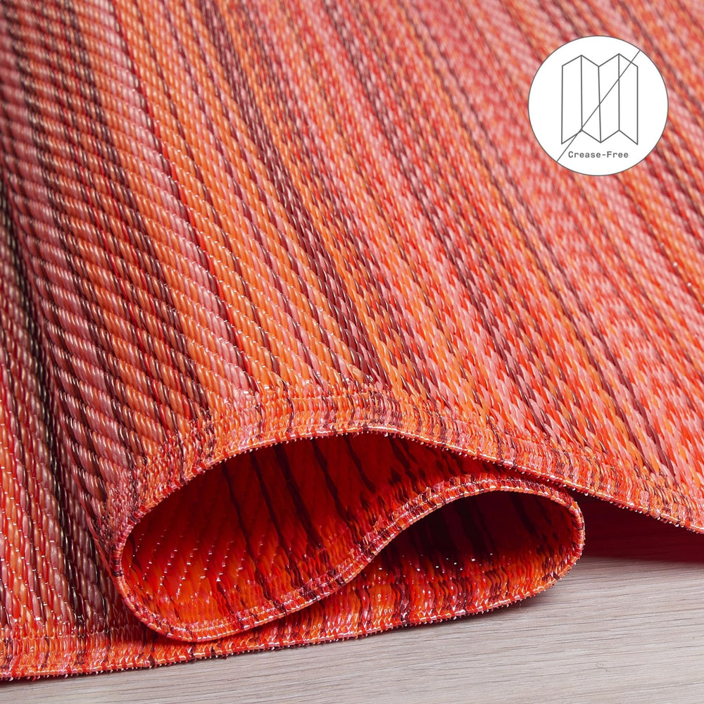 Fab Habitat Outdoor Rug 3' x 5' Cancun - Sunset on a patio