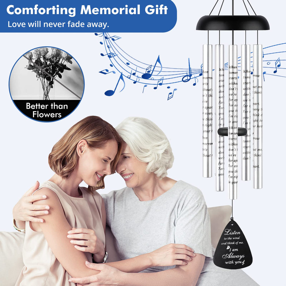 Fabuday Sympathy Wind Chimes elegantly packaged in a gift box