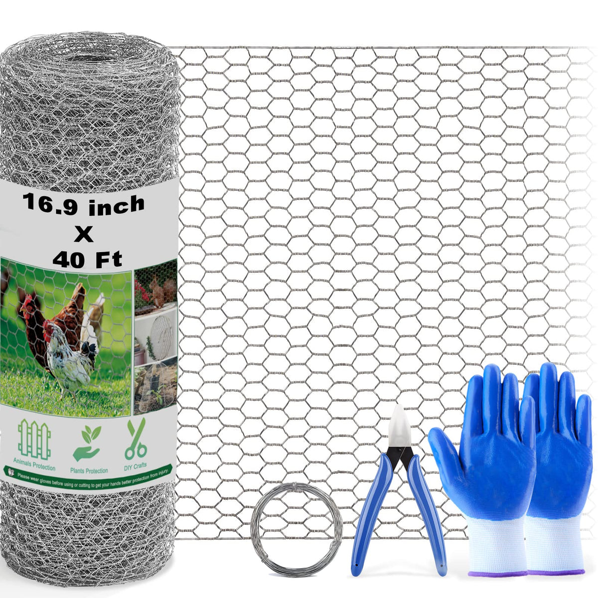 Fabulas Chicken Wire Fencing Mesh roll front view