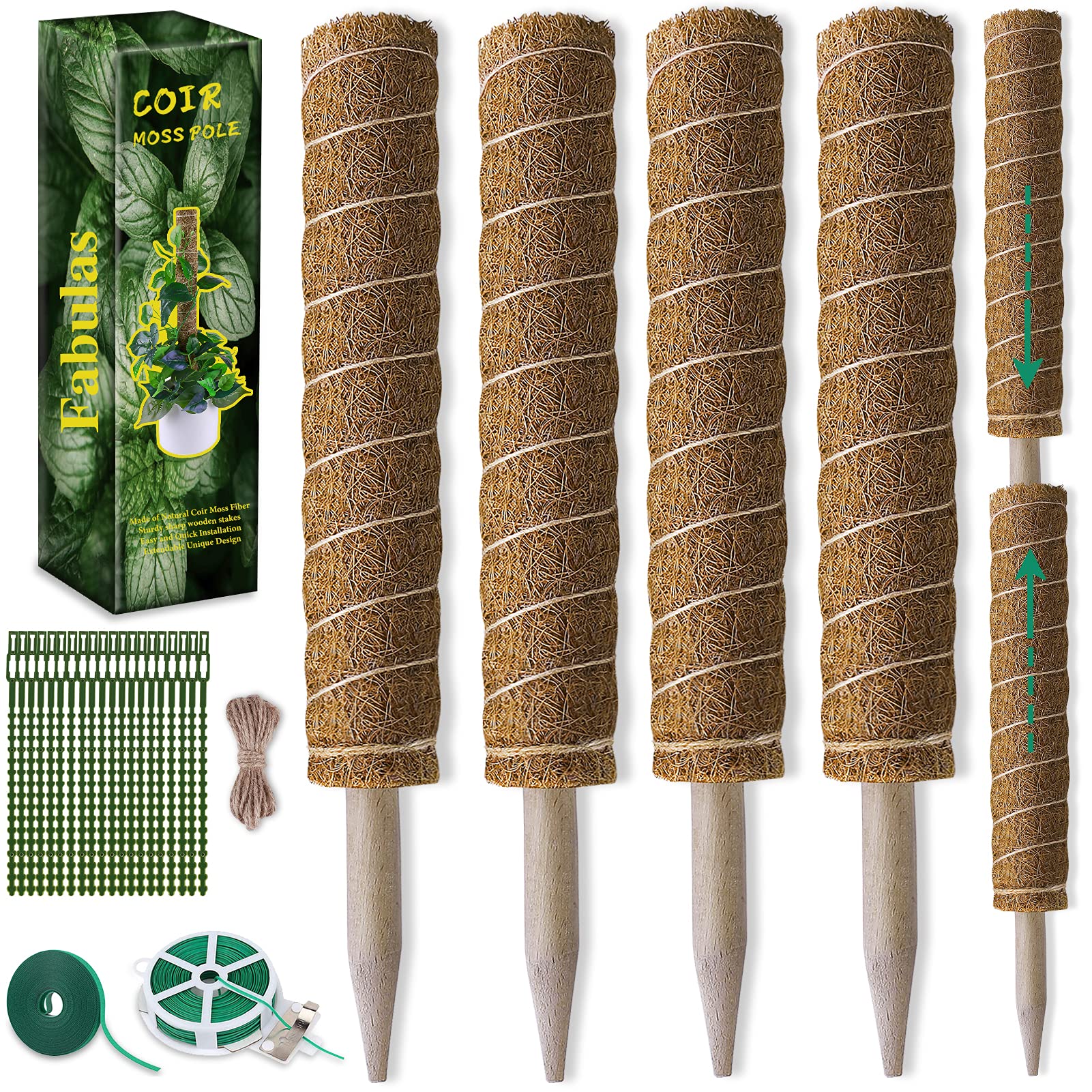 Fabulas Moss Pole packaging with included items