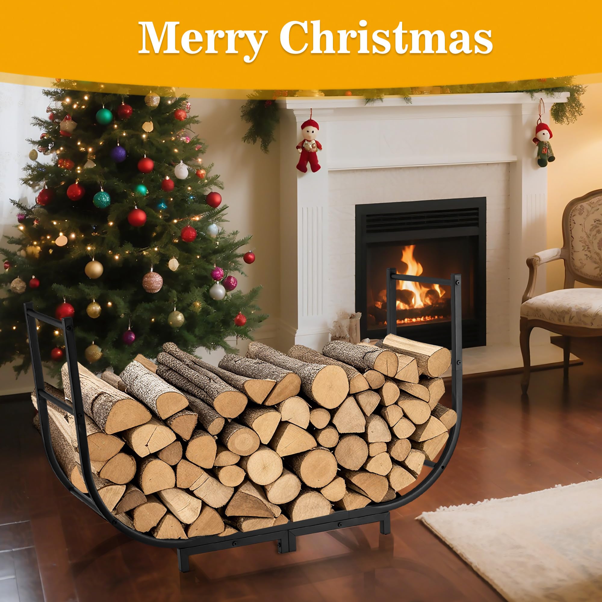 facka Firewood Rack with firewood storage