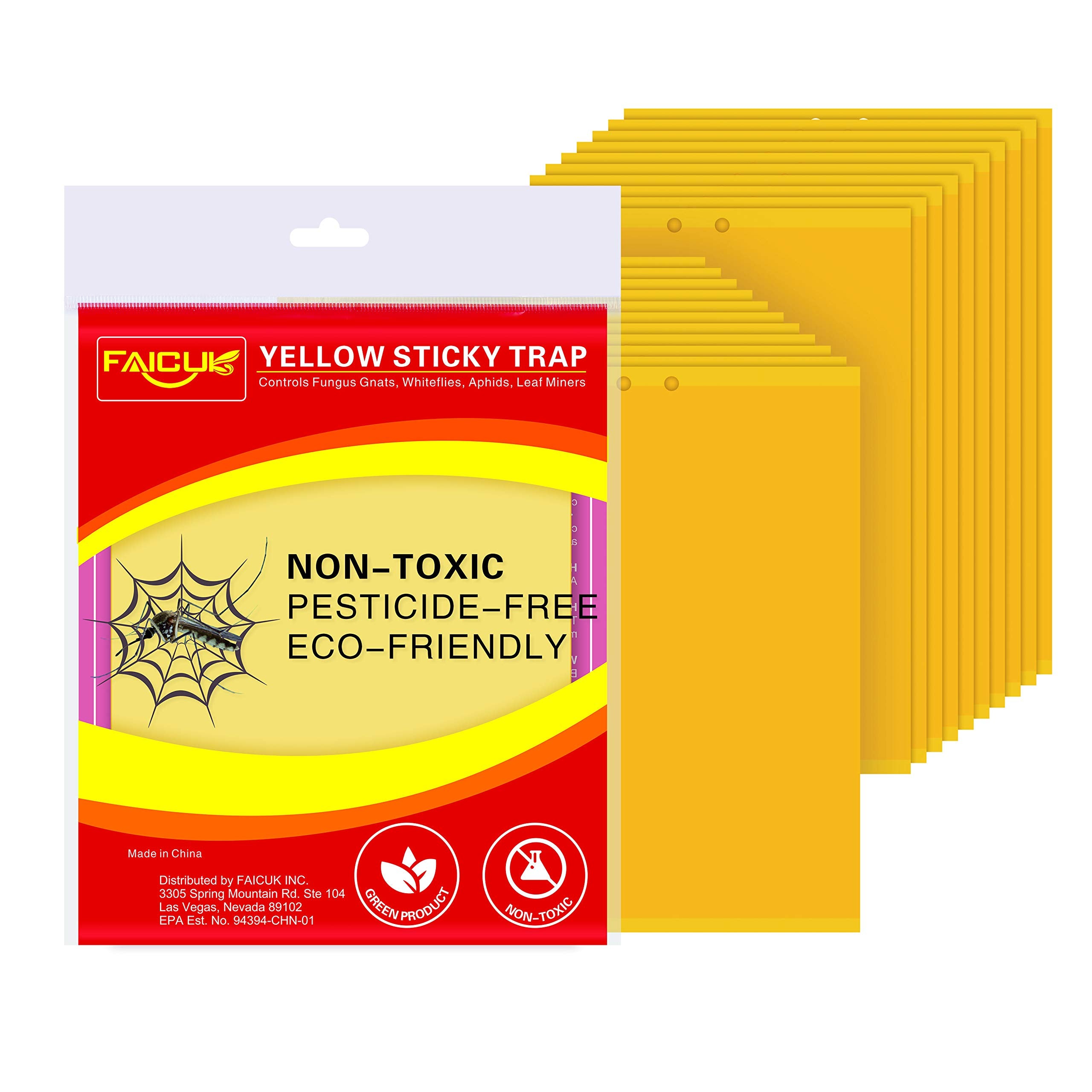 Faicuk Dual Sided Yellow Sticky Trap front view