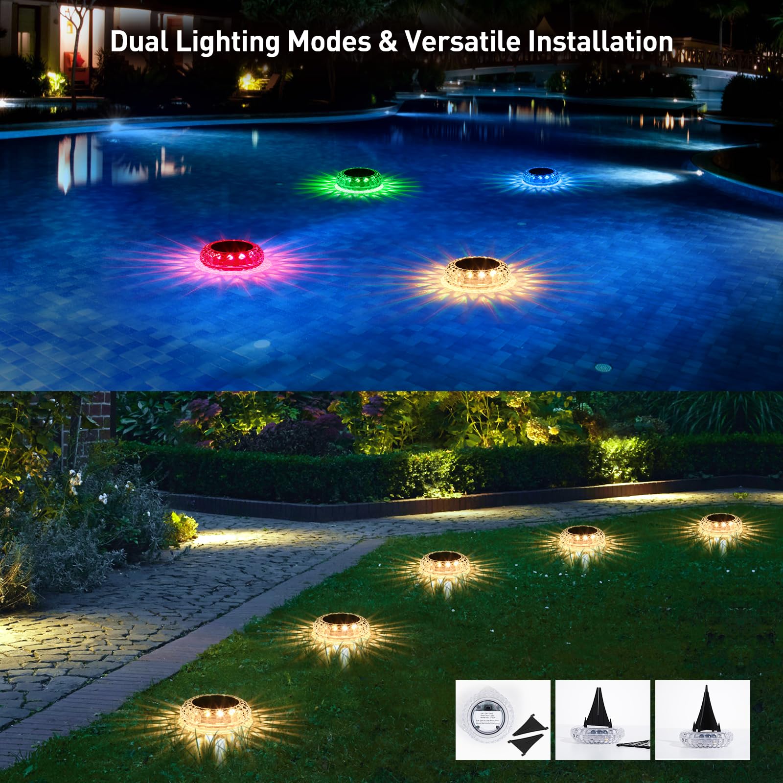 FAINSLIGO Floating Pool Lights packaging showing two lights