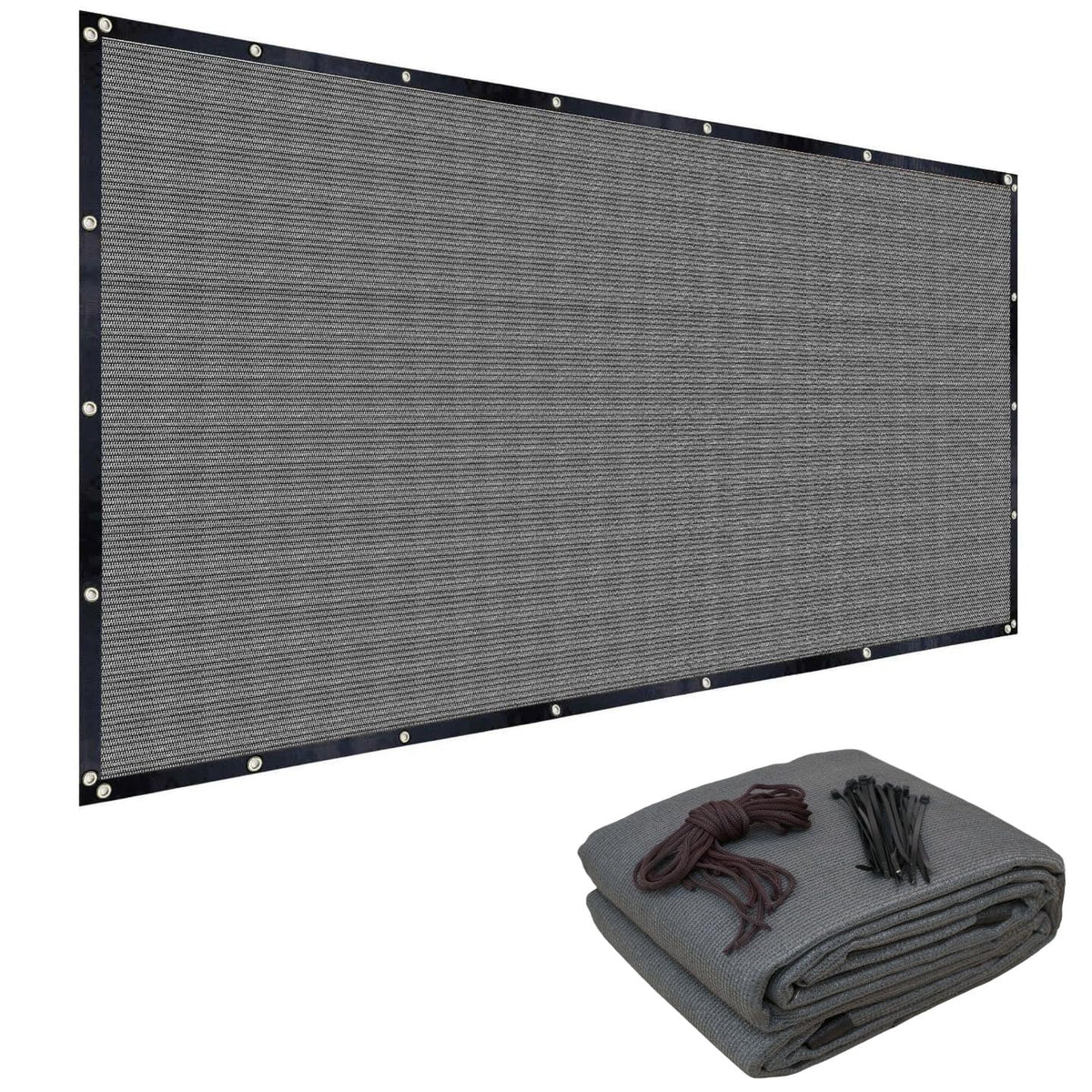 FAIR WIND 90% Sun Shade Cloth 8' X 12' in gray