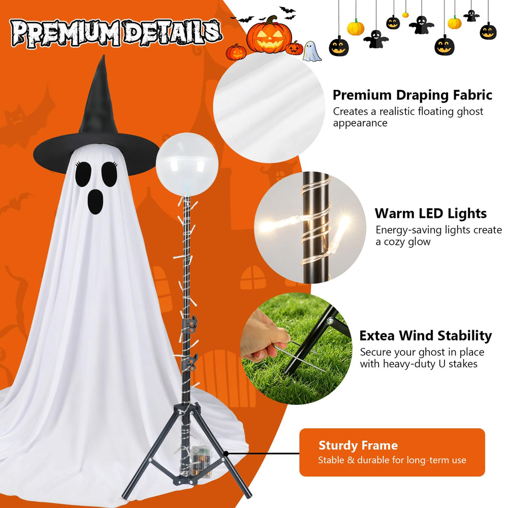 FairyGlim Halloween ghost with face stickers and accessories