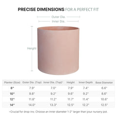 FaithLand 8 Inch Fiberstone Planter with rubber plug close-up