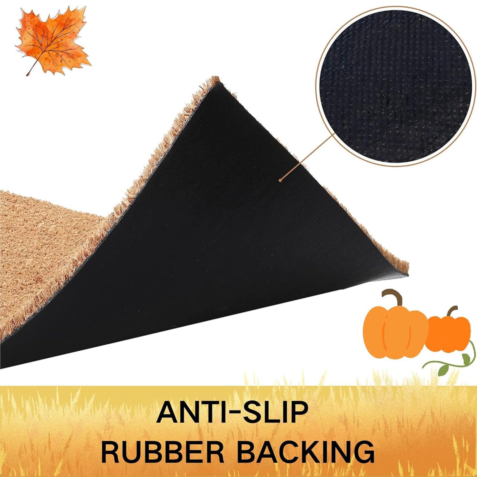 Fall Door Mat Combo Set displayed in an autumn-themed entryway