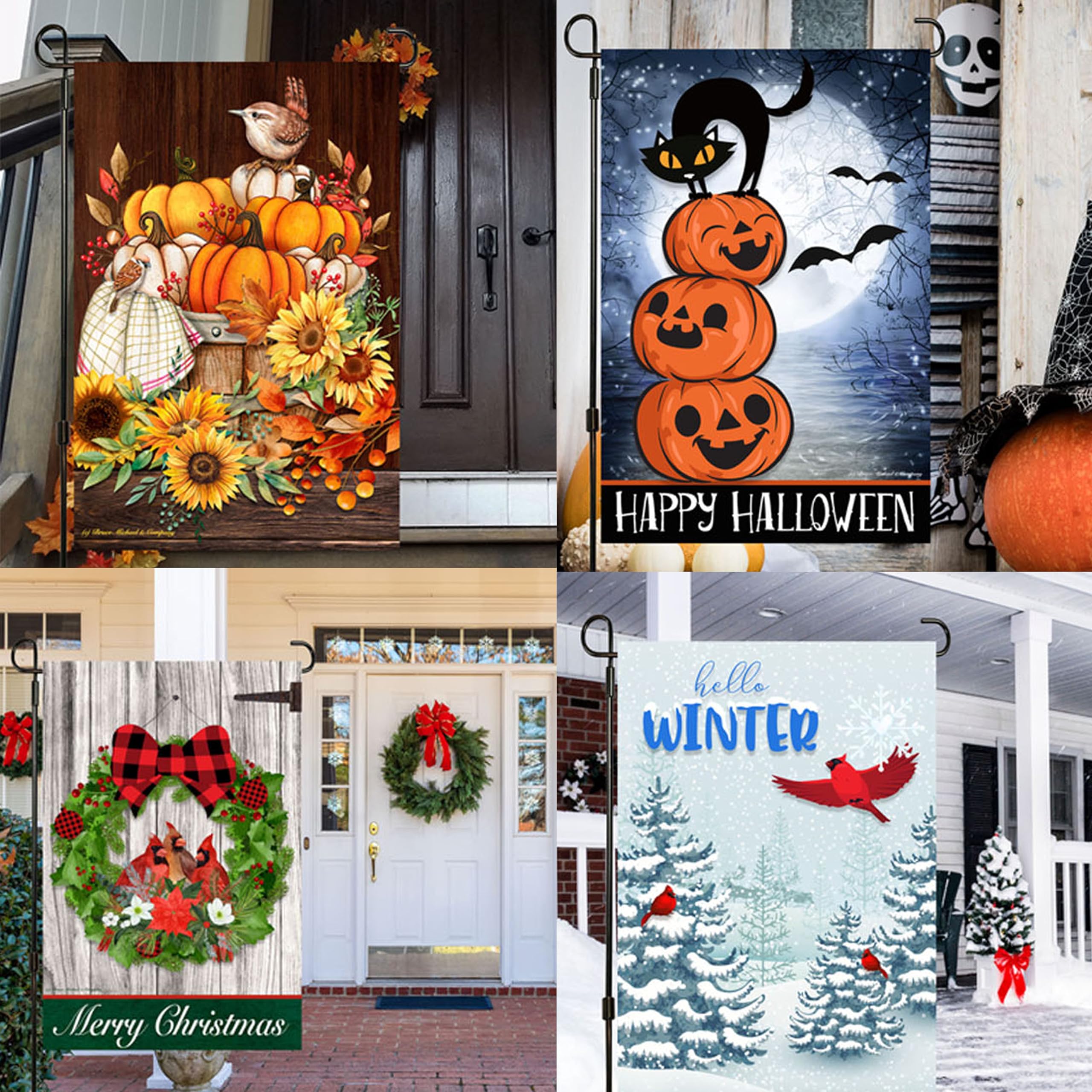 Fall-themed garden flag included in the seasonal set