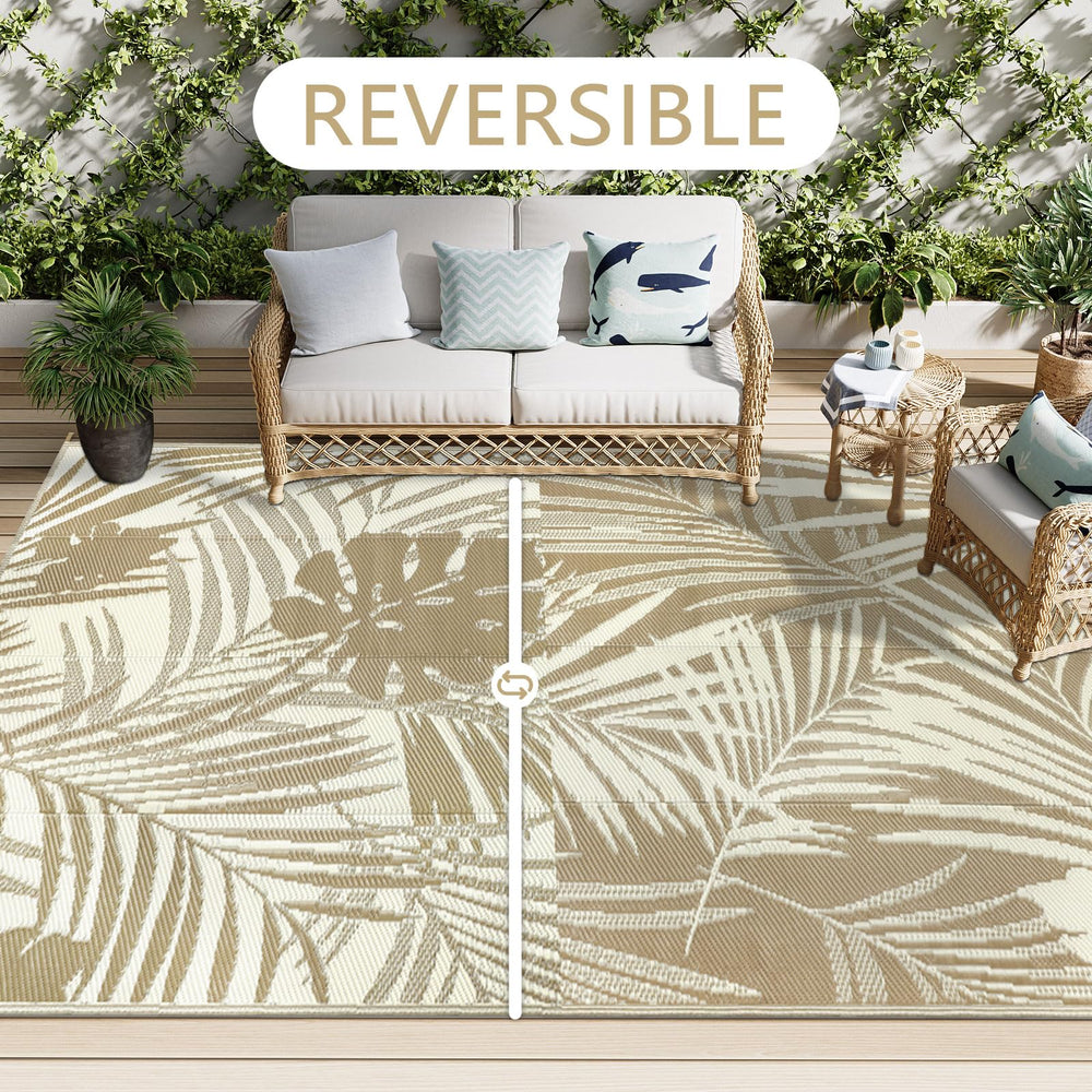 famibay Outdoor Rug 6x9 with metal stakes