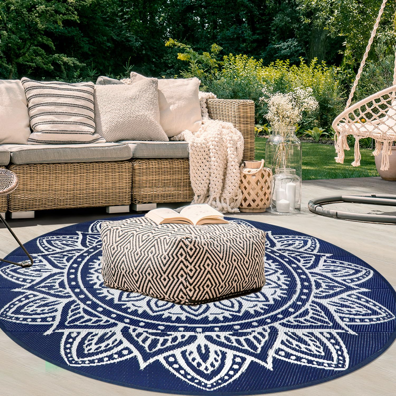 famibay outdoor rug easy to clean with hose